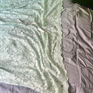 Green Velvet Chemise with Luxurious Satin Finish